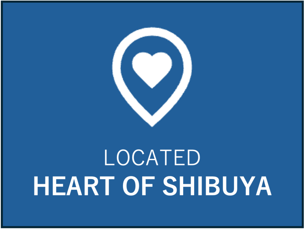 located heart of Shibuya, Tokyo